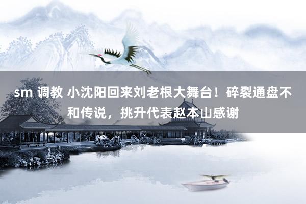 sm 调教 小沈阳回来刘老根大舞台！碎裂通盘不和传说，挑升代表赵本山感谢